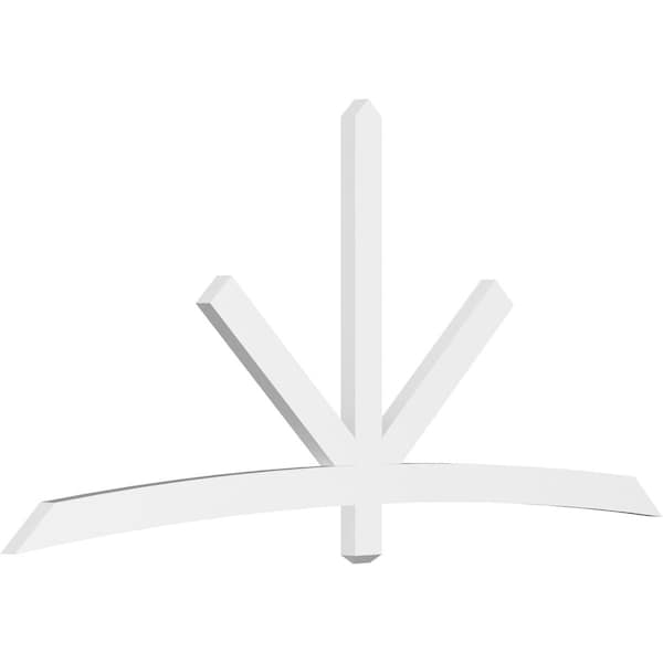 Ekena Millwork Alberta Architectural Grade PVC Gable Bracket, 96"W x 44"H x 2"D x 4"F, 11/12 Pitch GBP096X44X0204ALB00 - main